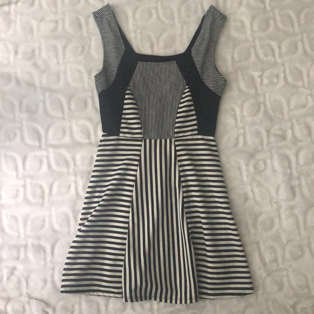 Striped Mini Party Dress